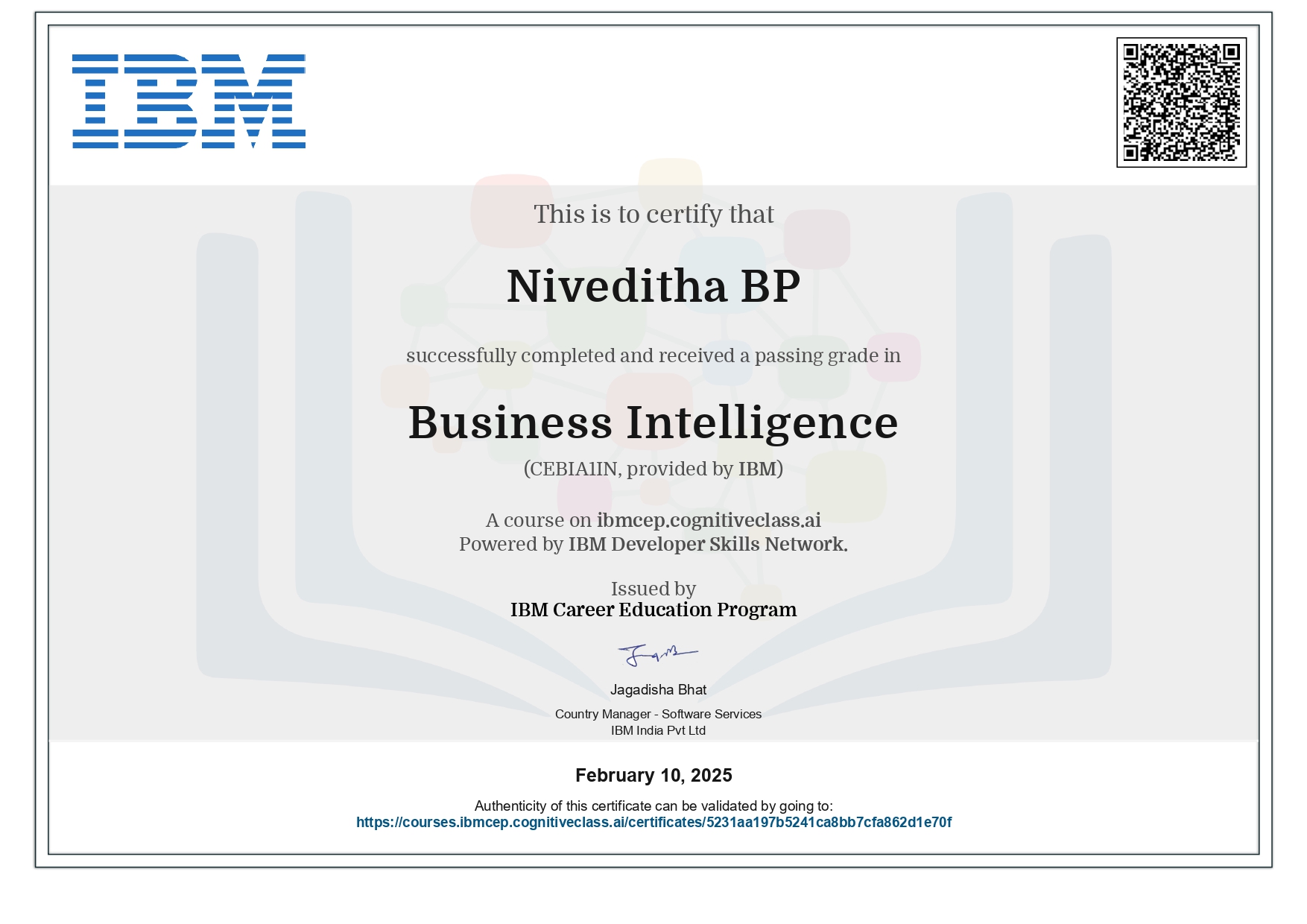 Certificate 1